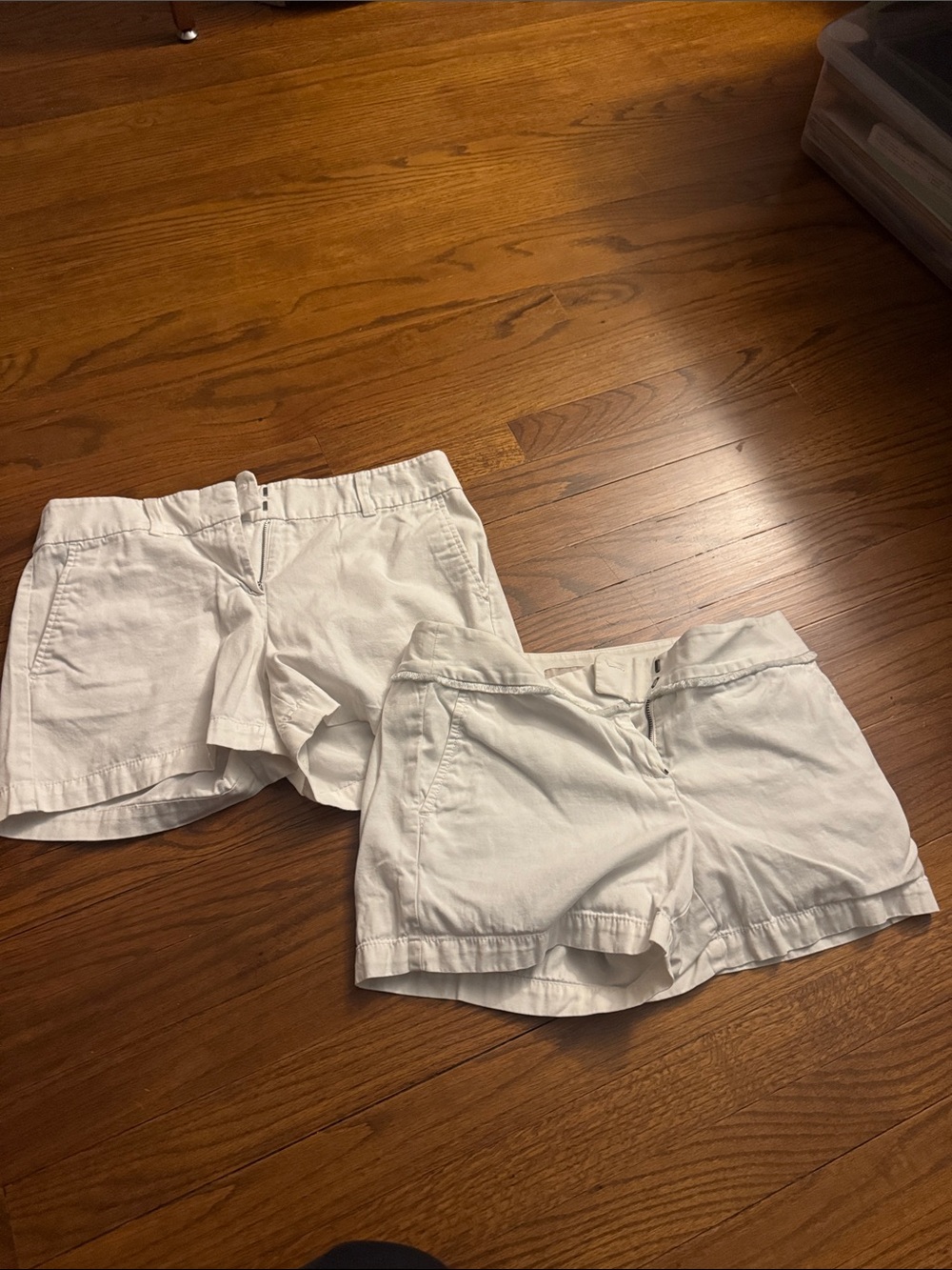 Set of 2 LOFT White Cotton Shorts -